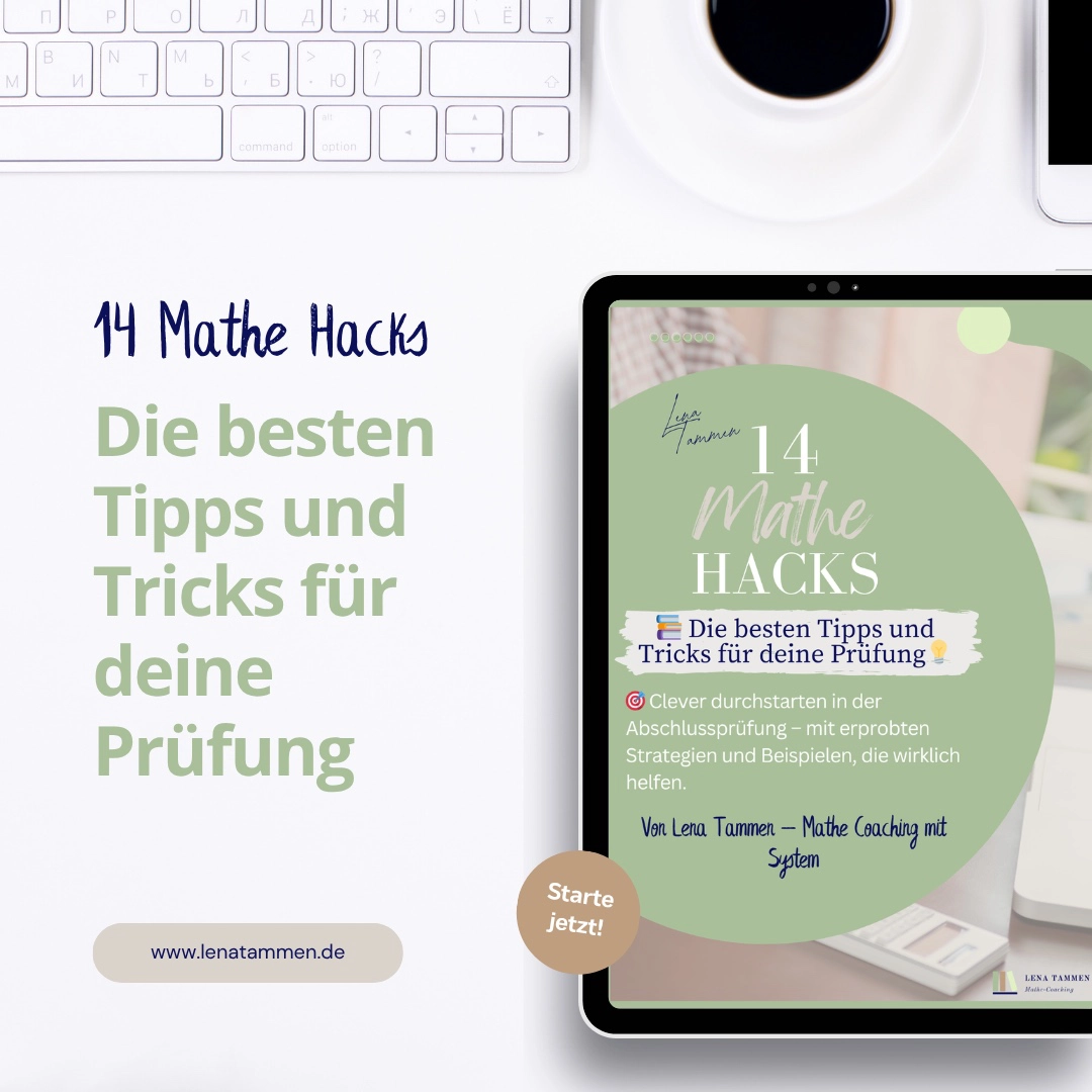 PDF-Dokument mit 14 Mathematik Hacks zur Vorbereitung auf die Mathematik-Abschlussprüfung